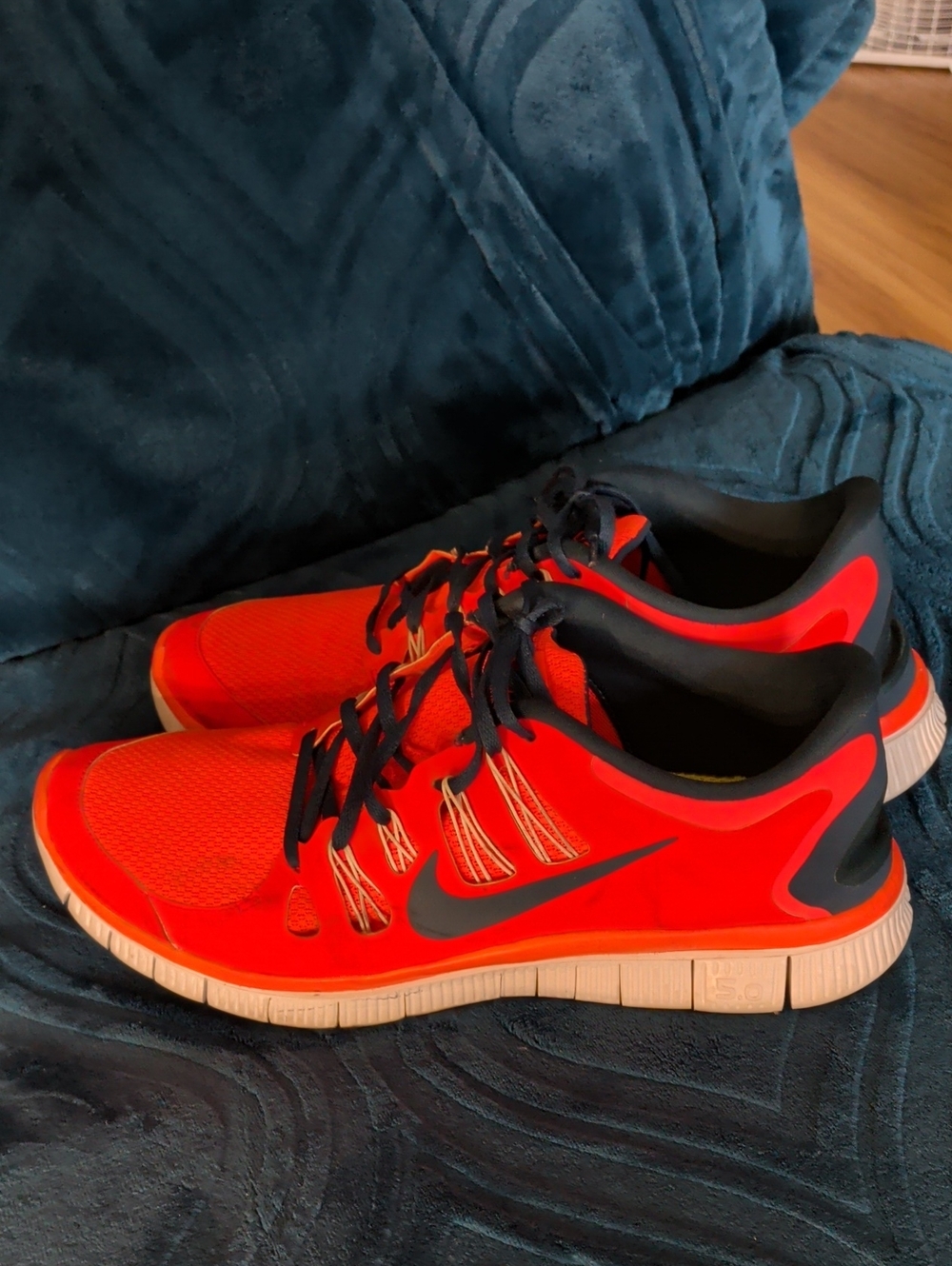 Nike Men’s Bright Orange Nike Free 5.0 Athletic Shoe